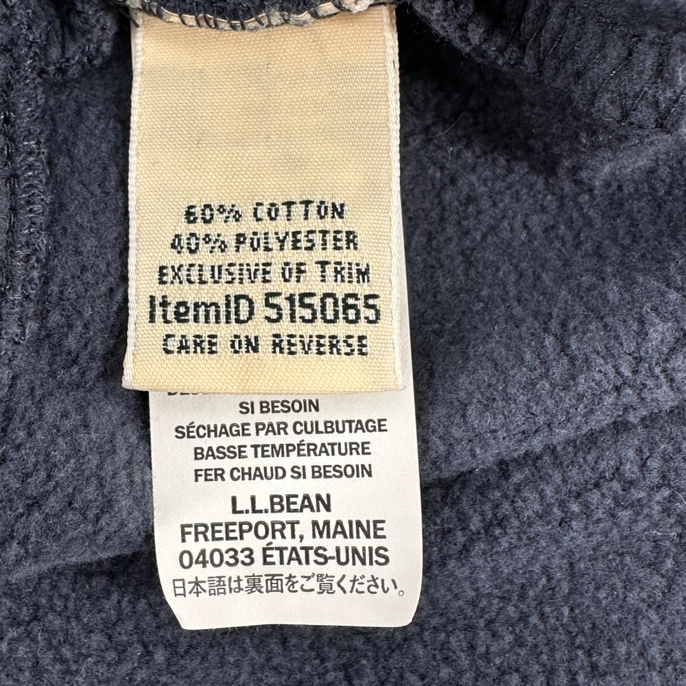 L.L.Bean Womens Size S Blue Fleece Lined Hooded Sweatshirt Navy Blue - Picture 5 of 9